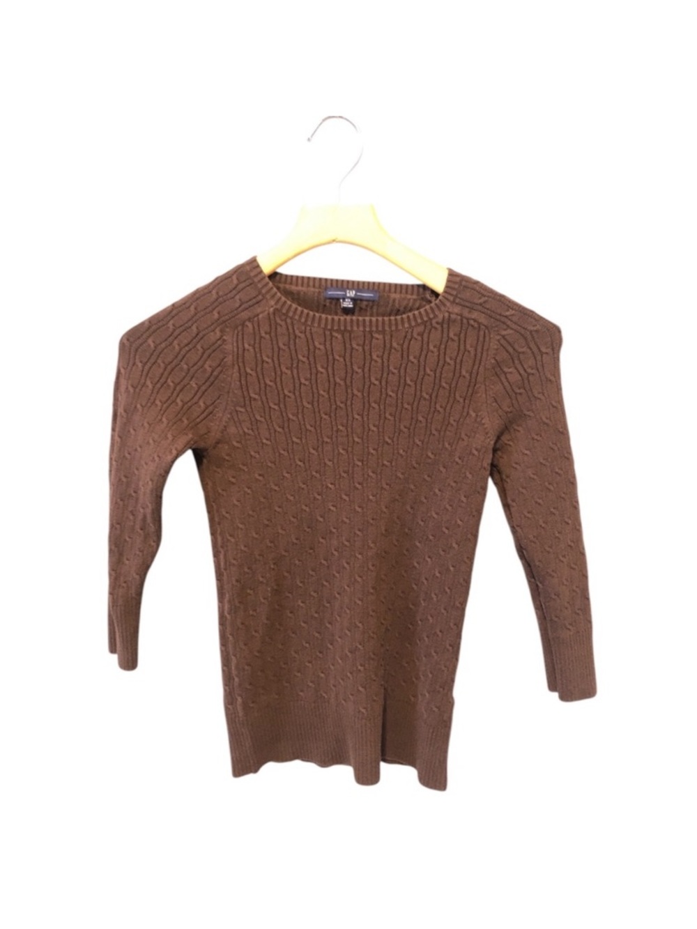 GAP Brown Cable Knit Long Sleeve Pullover Sweater XS